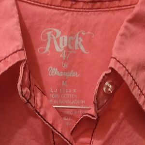 Wrangler Rock Shirt Ink W Beautifully Embellished W Embroidery And Beads.